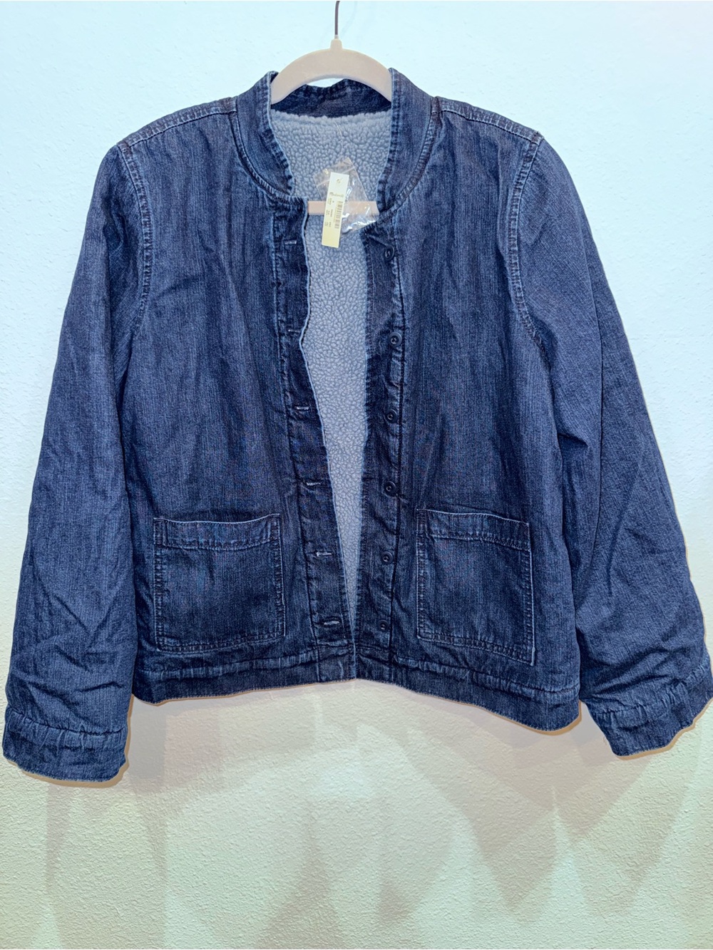 Madewell Denim Blue & Sherpa-Lined Jacket